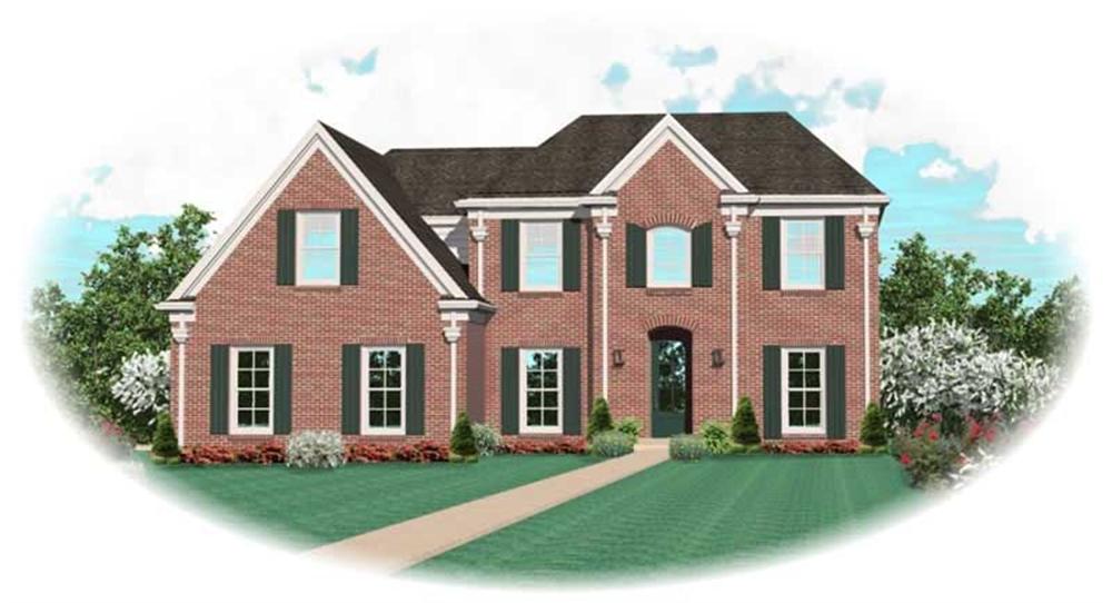 Front view of Traditional home (ThePlanCollection: House Plan #170-2518)