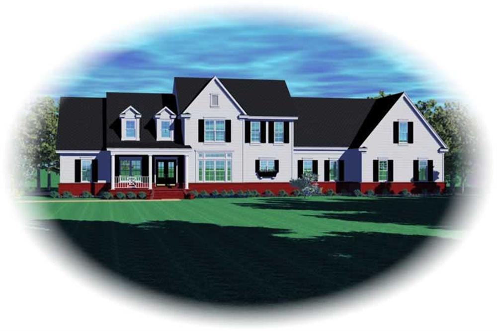 Front view of Luxury home (ThePlanCollection: House Plan #170-2526)