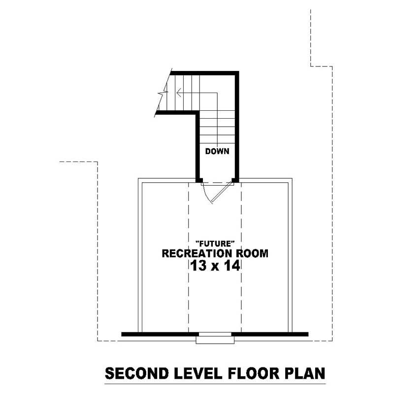 Floor Plan Second Story of Country Plan #170-2551