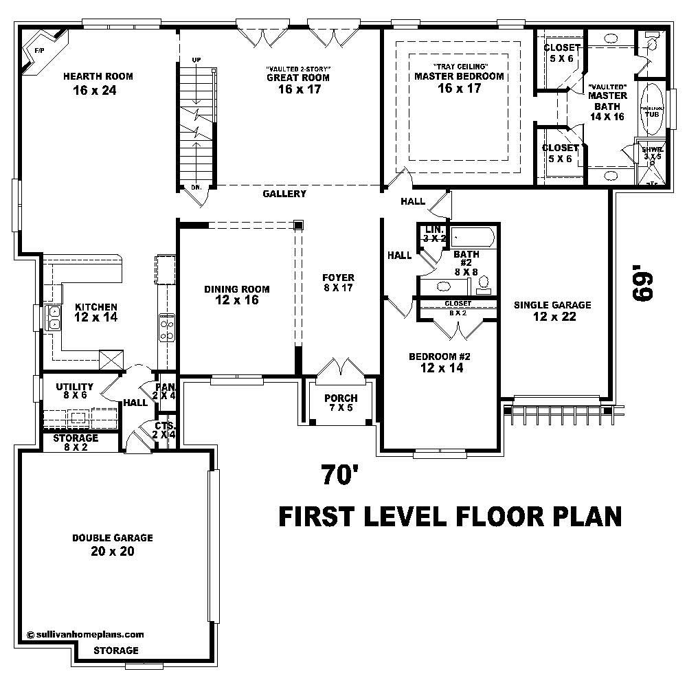 Floor Plan First Story of Country Plan #170-2559