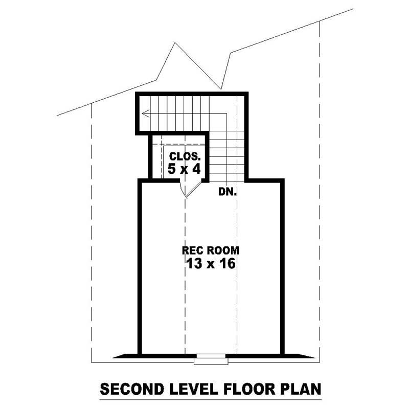 Floor Plan Second Story of French Plan #170-2569