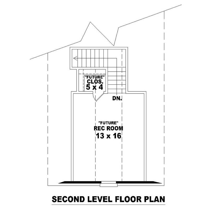 Floor Plan Second Story of French Plan #170-2570