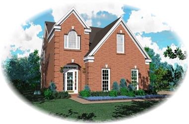 3-Bedroom, 1725 Sq Ft French House Plan - 170-2635 - Front Exterior