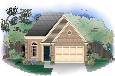 3-Bedroom, 1274 Sq Ft French House Plan - 170-2643 - Front Exterior
