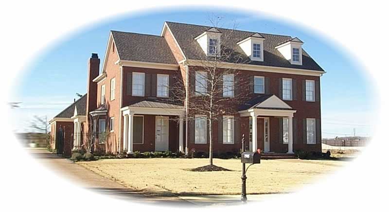 Front view of French home (ThePlanCollection: House Plan #170-2654)