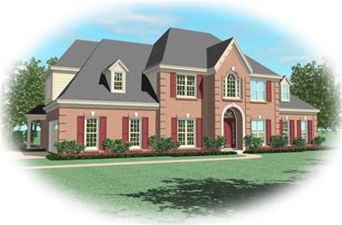 4-Bedroom, 3396 Sq Ft French House Plan - 170-2656 - Front Exterior