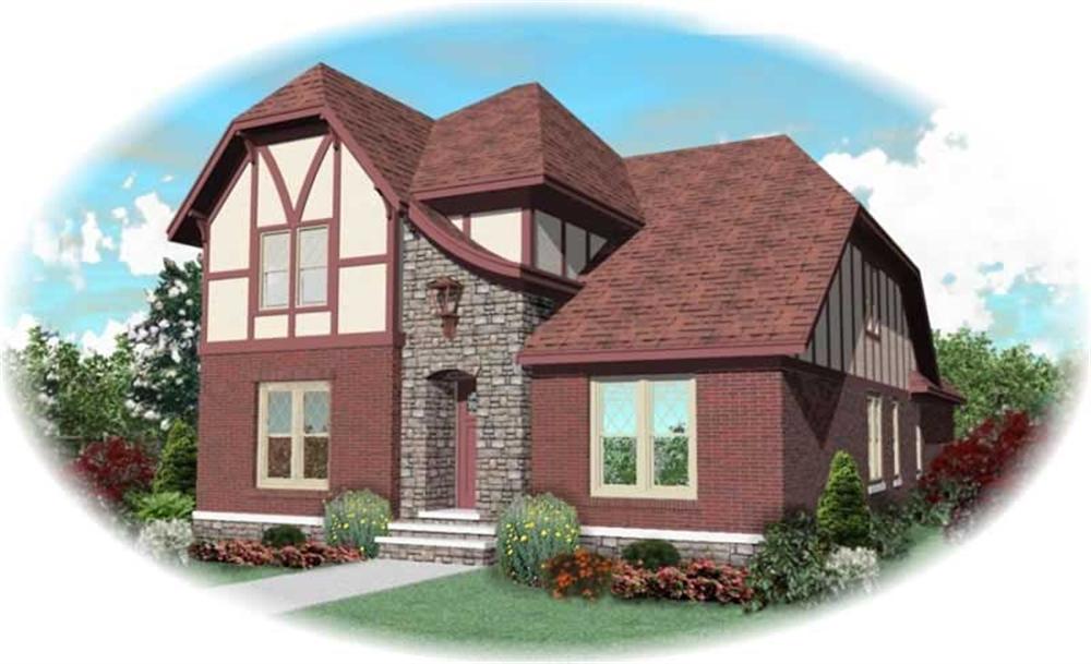 Front view of Craftsman home (ThePlanCollection: House Plan #170-2670)