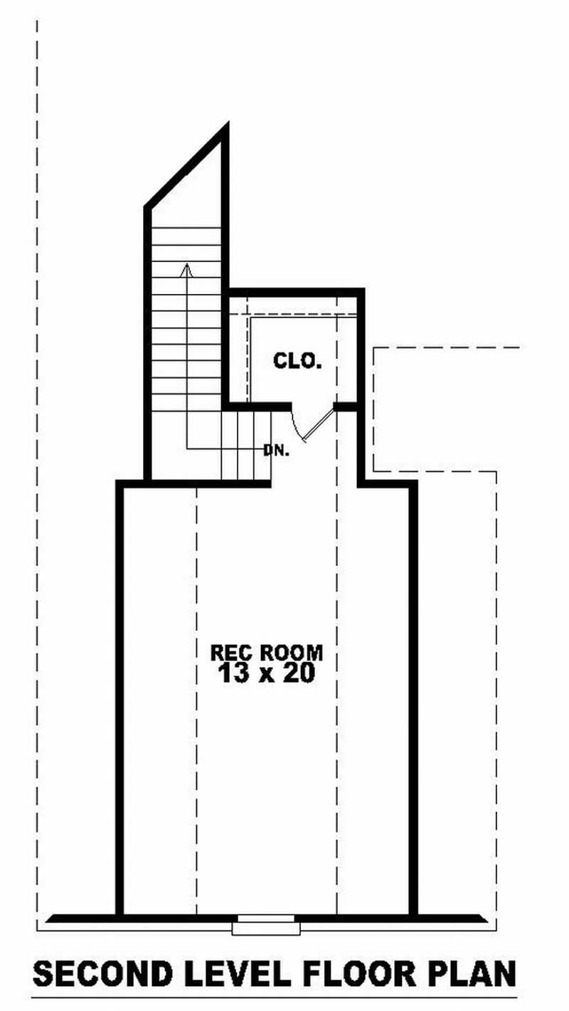 Floor Plan Second Story of French Plan #170-2674