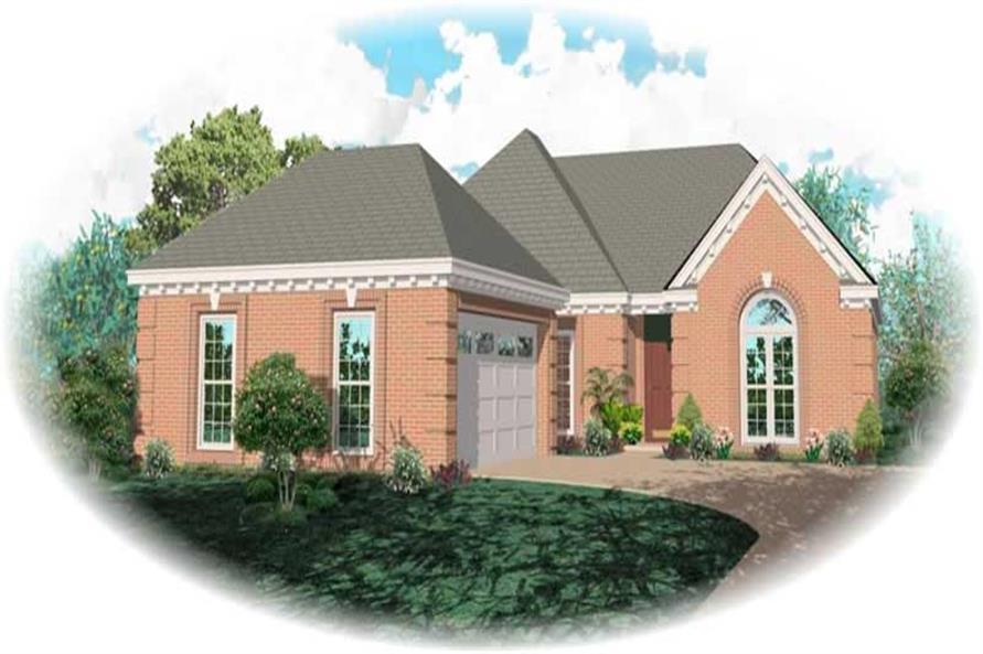 3-Bedroom, 1987 Sq Ft French House Plan - 170-2685 - Front Exterior