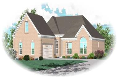 3-Bedroom, 1966 Sq Ft French House Plan - 170-2686 - Front Exterior