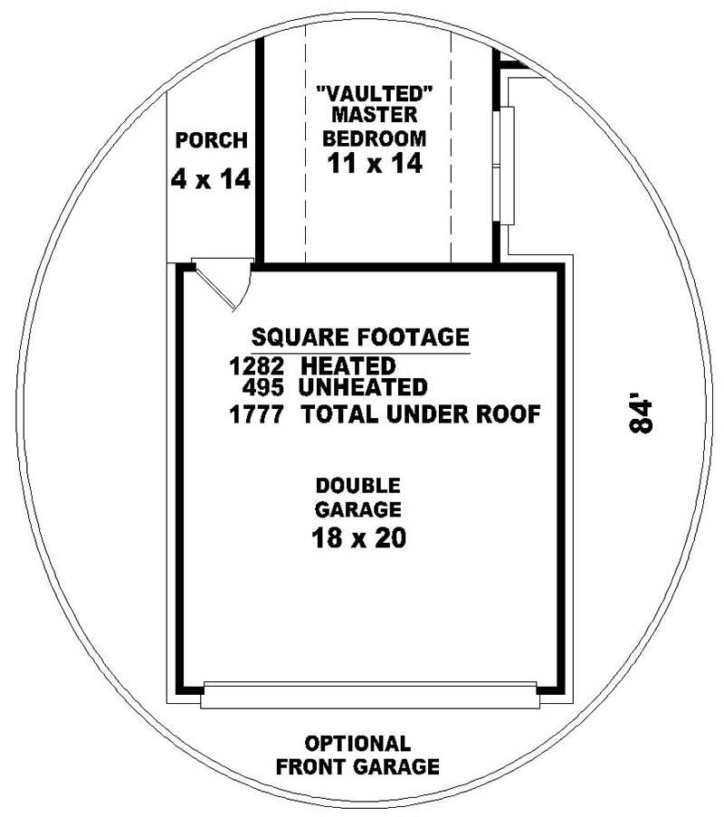 GARAGE of this 3-Bedroom,1290 Sq Ft Plan -1290