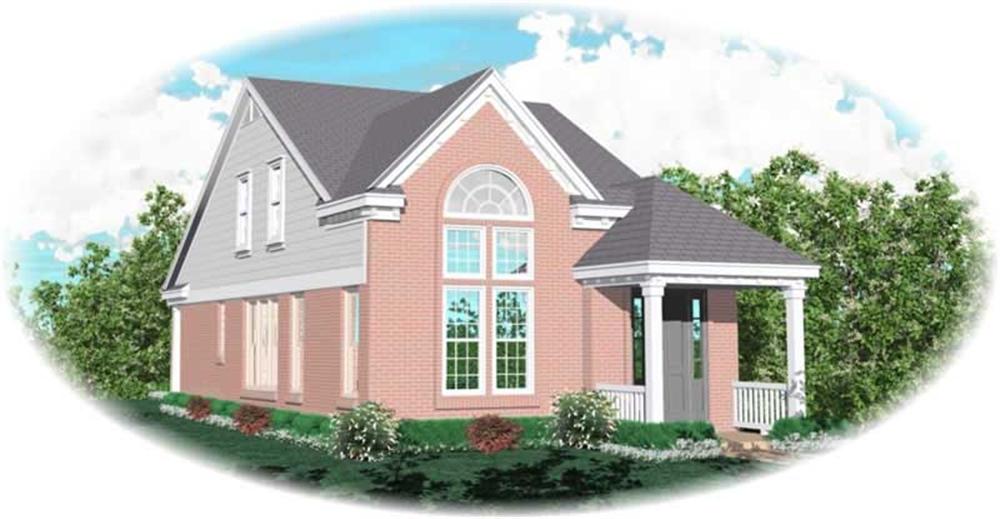 Front view of Coastal home (ThePlanCollection: House Plan #170-2699)
