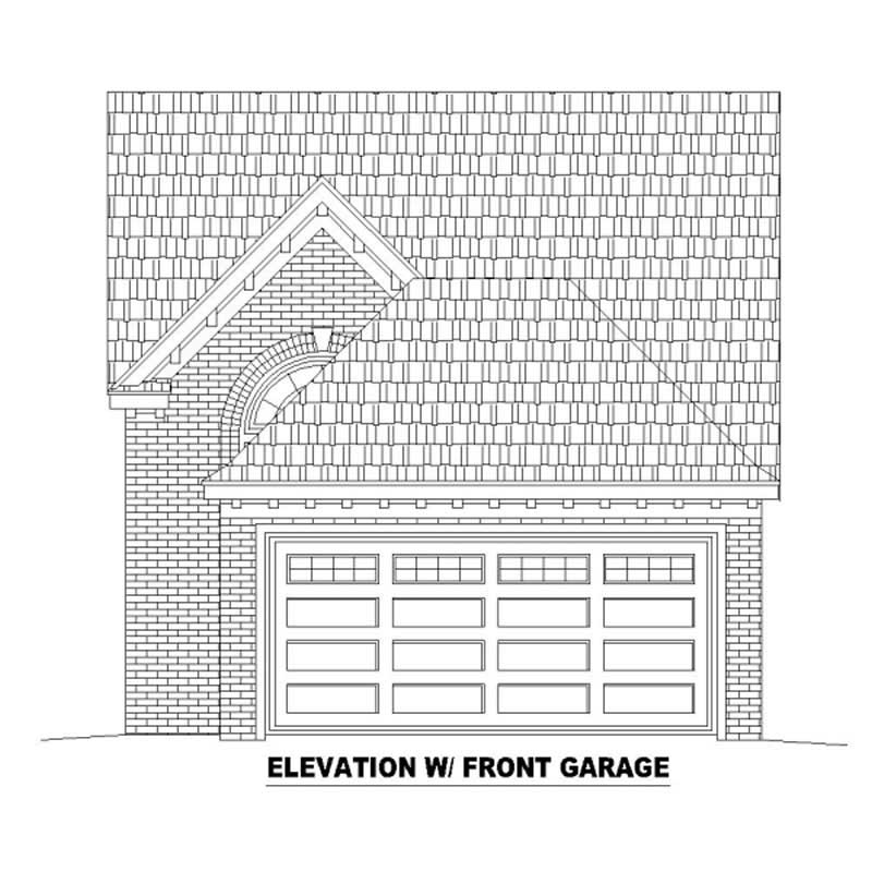 Home Plan Front Elevation of this 3-Bedroom,1547 Sq Ft Plan -170-2701