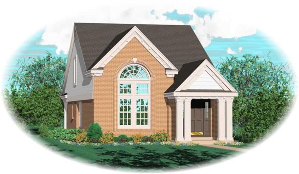 Front view of Traditional home (ThePlanCollection: House Plan #170-2701)