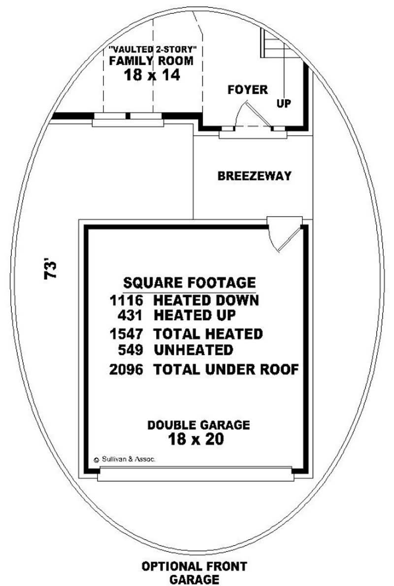 Floor Plan Garage of Plan #170-2701