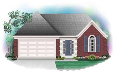 3-Bedroom, 1346 Sq Ft French House Plan - 170-2706 - Front Exterior
