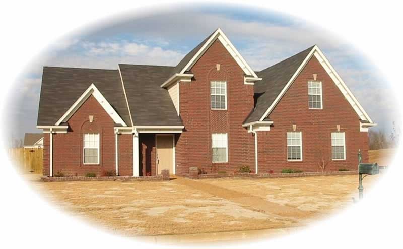 Front view of French home (ThePlanCollection: House Plan #170-2714)