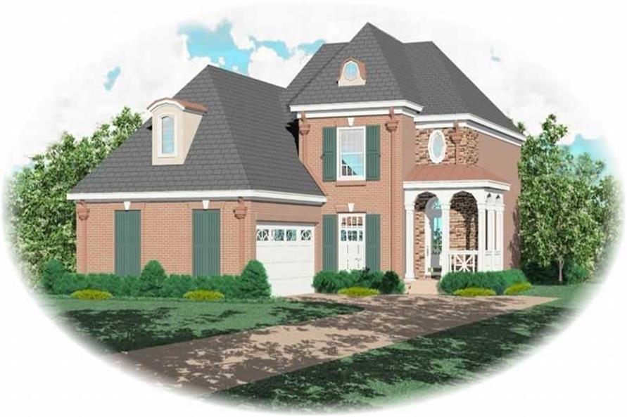 3-Bedroom, 2249 Sq Ft French Home Plan - 170-2749 - Main Exterior