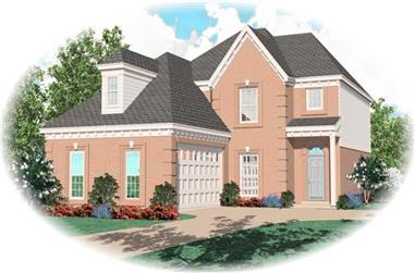 3-Bedroom, 1821 Sq Ft French House Plan - 170-2750 - Front Exterior