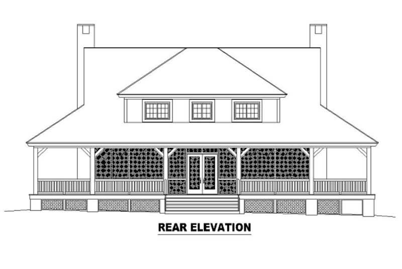 Home Plan Rear Elevation of this 3-Bedroom,2386 Sq Ft Plan -170-2772