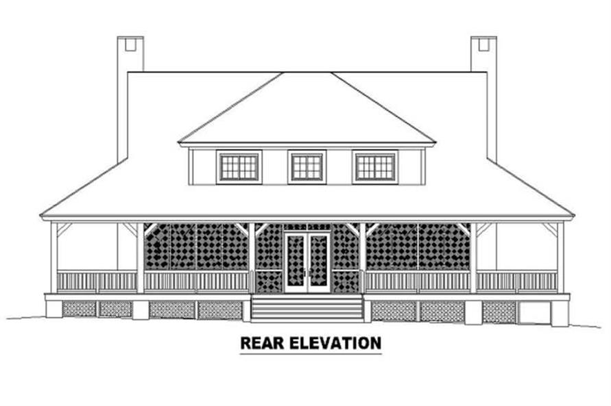 Home Plan Rear Elevation of this 3-Bedroom,2386 Sq Ft Plan -170-2772