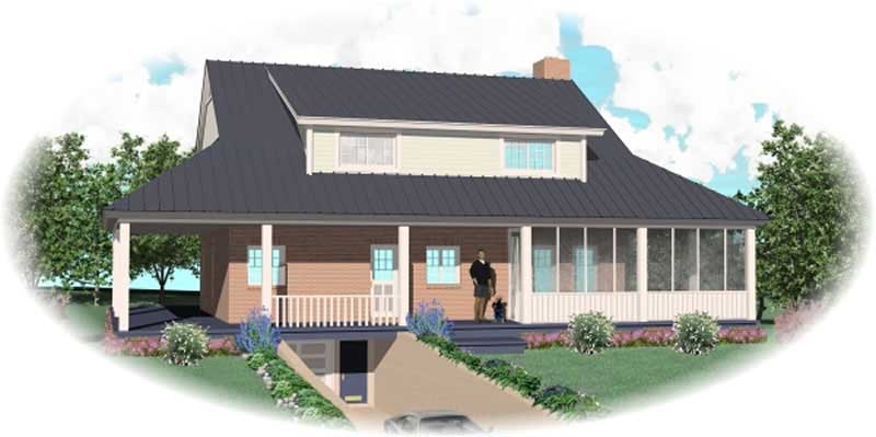 Home Plan Rear Elevation of this 3-Bedroom,2892 Sq Ft Plan -170-2784