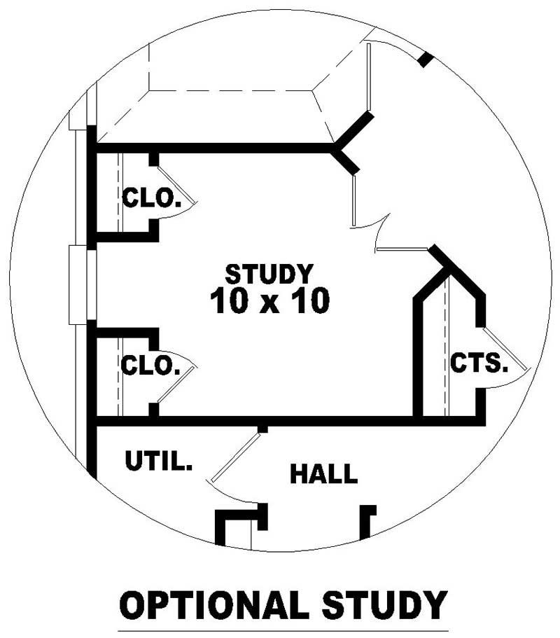 Home Office of this 3-Bedroom, 1513 Sq Ft Plan - 170-2788