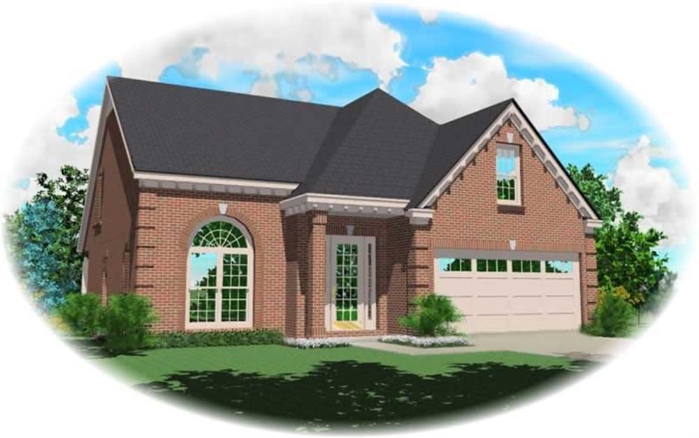 Front view of Traditional home (ThePlanCollection: House Plan #170-2798)