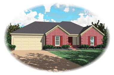 3-Bedroom, 1545 Sq Ft French House Plan - 170-2803 - Front Exterior