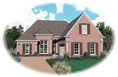 3-Bedroom, 2555 Sq Ft French House Plan - 170-2805 - Front Exterior
