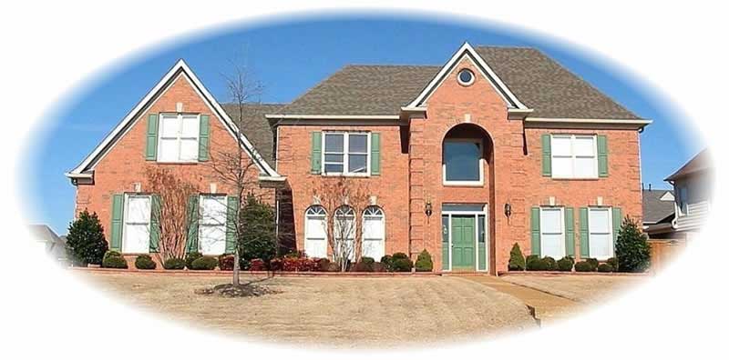 Front view of French home (ThePlanCollection: House Plan #170-2824)