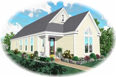 2-Bedroom, 1297 Sq Ft Small House Plans - 170-2829 - Front Exterior