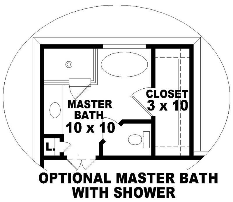 Floor Plan First Story of Country Plan #170-2830