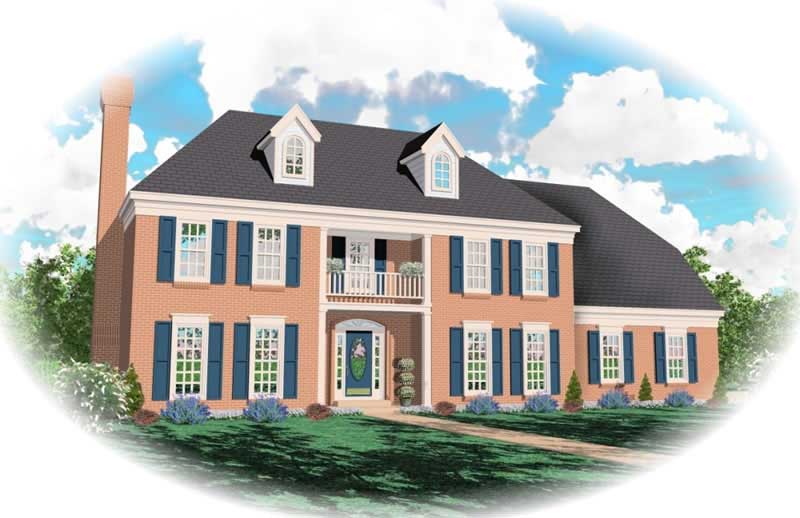 Traditional home (ThePlanCollection: Plan #170-2831)