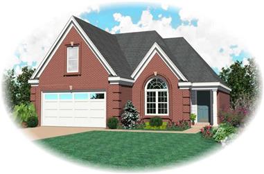3-Bedroom, 2109 Sq Ft French House Plan - 170-2834 - Front Exterior