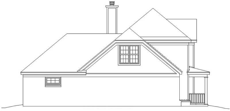 Home Plan Left Elevation of this 3-Bedroom,1943 Sq Ft Plan -170-2840