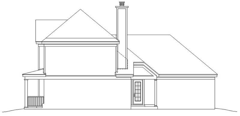 Home Plan Right Elevation of this 3-Bedroom,1943 Sq Ft Plan -170-2840