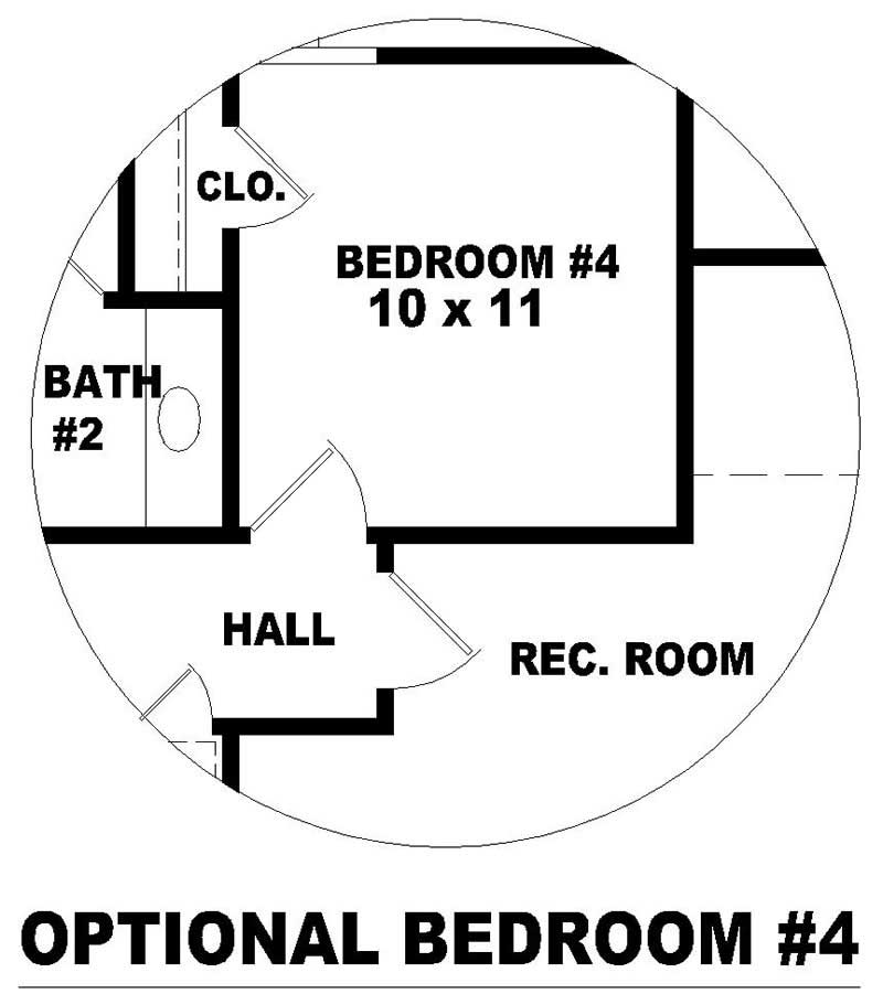 Bedroom of this 3-Bedroom, 2181 Sq Ft Plan - 170-2845