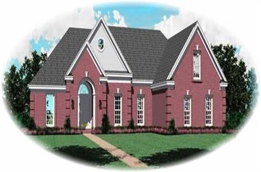 3-Bedroom, 1923 Sq Ft French House Plan - 170-2859 - Front Exterior