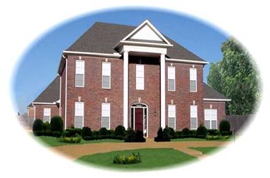 4-Bedroom, 3166 Sq Ft French House Plan - 170-2867 - Front Exterior