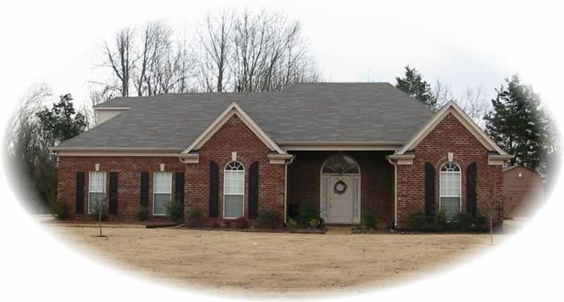 Front view of French home (ThePlanCollection: House Plan #170-2869)