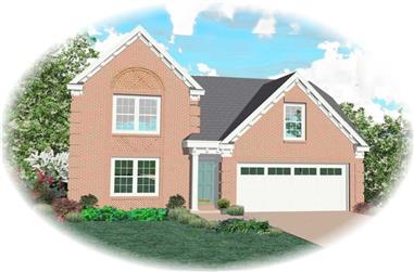 3-Bedroom, 1551 Sq Ft French House Plan - 170-2888 - Front Exterior