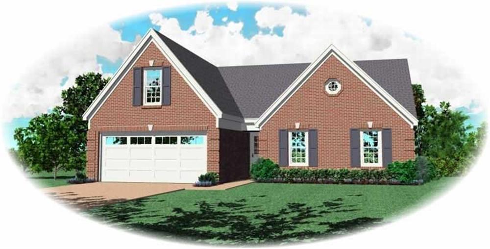 Front view of Small House Plans home (ThePlanCollection: House Plan #170-2896)