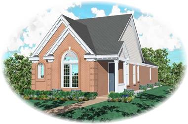 3-Bedroom, 1307 Sq Ft Small House Plans House Plan - 170-2897 - Front Exterior