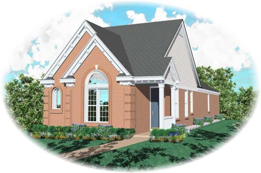 3-Bedroom, 1307 Sq Ft Small House Plans - 170-2897 - Front Exterior