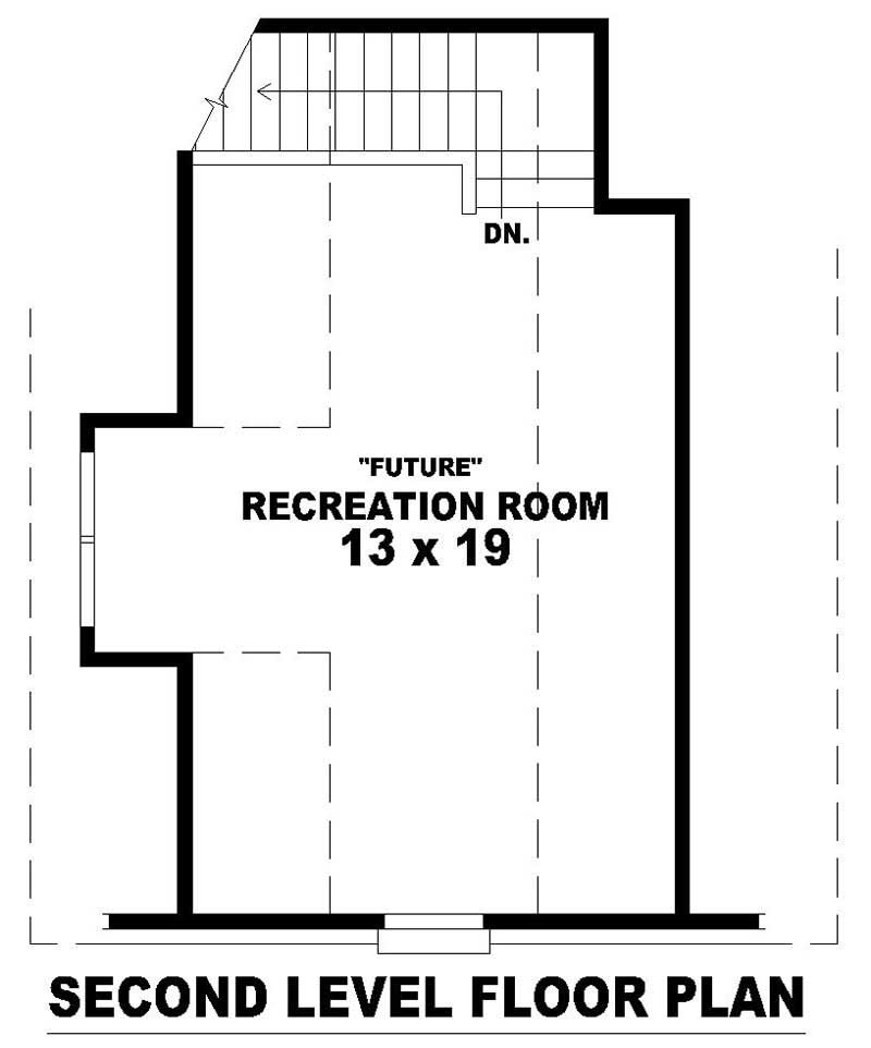 Floor Plan Second Story of Ranch Plan #170-2904