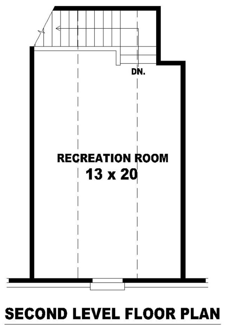 Floor Plan Second Story of French Plan #170-2905