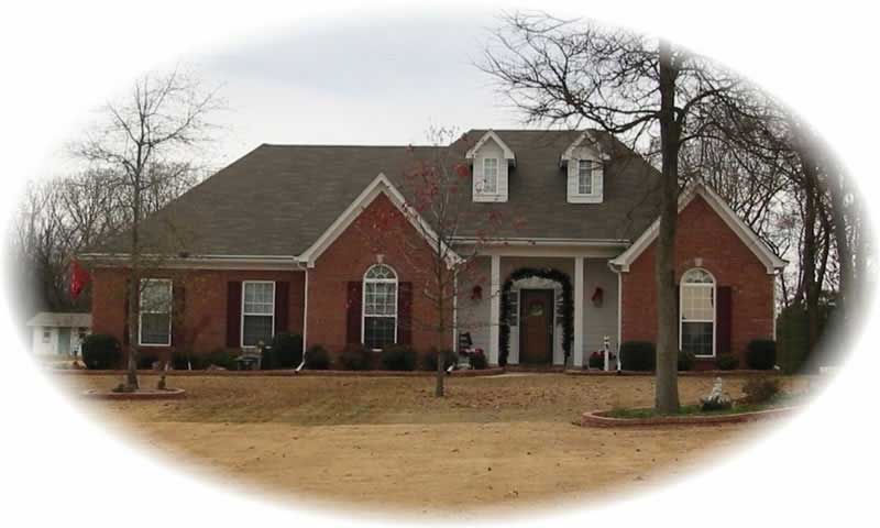 Front view of French home (ThePlanCollection: House Plan #170-2931)