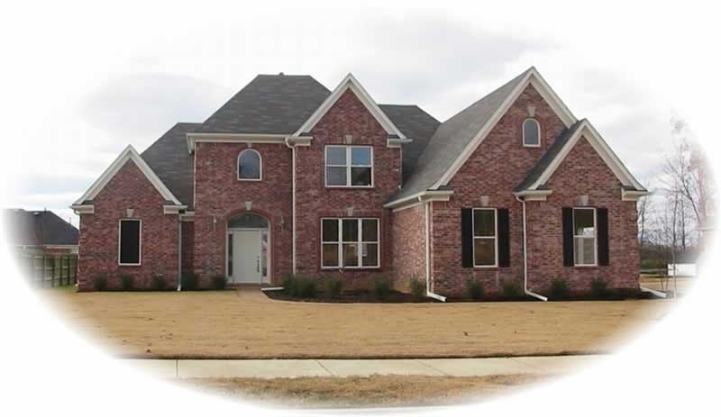 Front view of French home (ThePlanCollection: House Plan #170-2932)