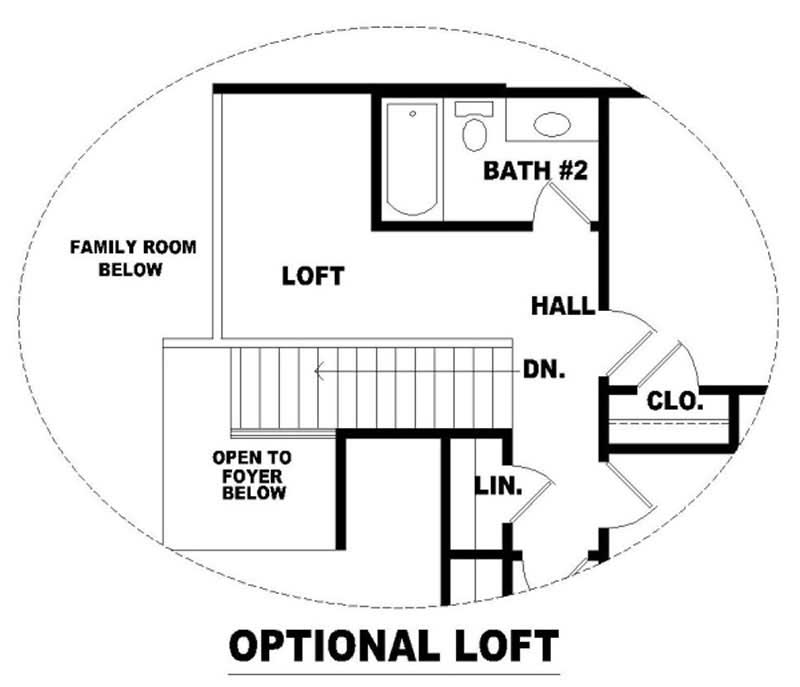 Loft of this 3-Bedroom, 1661 Sq Ft Plan - 170-2938